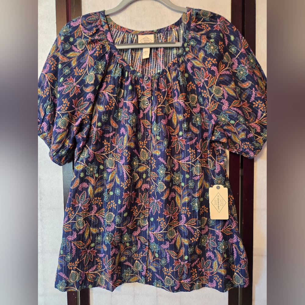 NWT St. John's Floral Patterned Women's Top